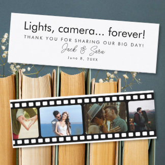 Wedding Photo Film Strip Favour Thank You Gift Mini Visitkort