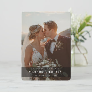 WEDDING PHOTO modern elegant chic ampersand black Tack Kort