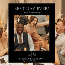 Wedding Photo Prop Frame Best Day Ever Photobooth