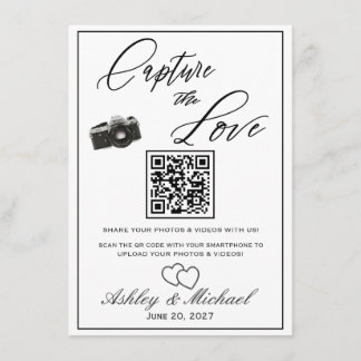 Wedding Photo QR Sign Tilläggskort