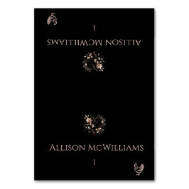 Wedding Place cards-Chicken Icon-Rose Gold Flowers Bordsnummer