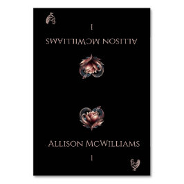 Wedding Place cards-Chicken Icon-Rose with Heart Bordsnummer