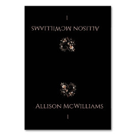 Wedding Place cards--Rose Gold Flowers Bordsnummer