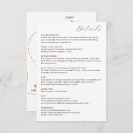 Wedding Plane Travel Flight Details Tilläggskort