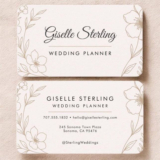 Wedding Planner Floral Visitkort (Skapare uppladdad)