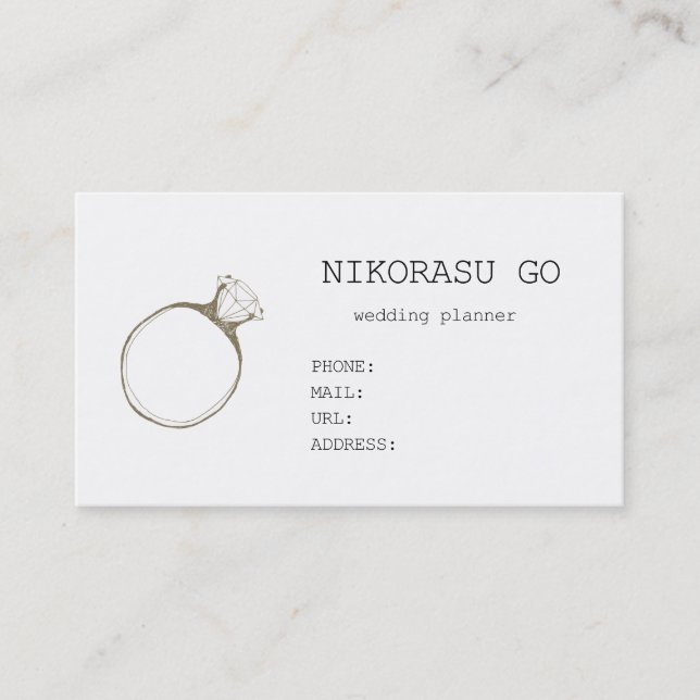 WEDDING PLANNER VISITKORT (Framsida)