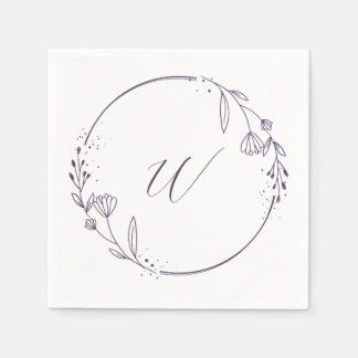 Wedding Reception Initial Napkins Pappersservett