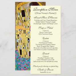 Wedding Reception Menu; The Kiss by Gustav Klimt Meny