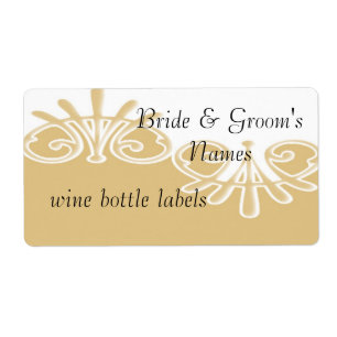 Wedding Reception wine bottle labels Bridal Shower Fraktsedel