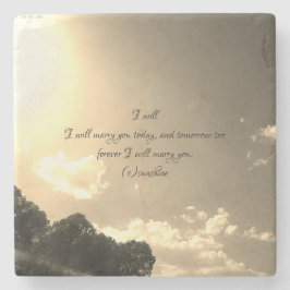 WEDDING ROMANTIC Coaster art design style Stenunderlägg