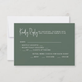 Wedding RSVP Card. OSA Kort