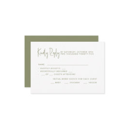 Wedding RSVP Cards. OSA Kort