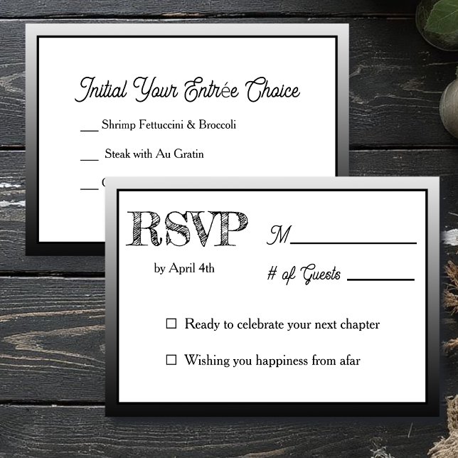  Wedding RSVP & Entrée Choices Inbjudningar (Skapare uppladdad)