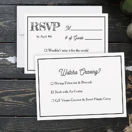  Wedding RSVP & Meal Choices Inbjudningar