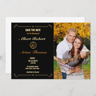 Wedding Save The Date Card Template Inbjudningar