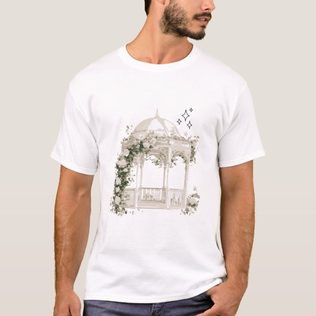 Wedding Save The Date Minimal Elegant T Shirt (Framsida)