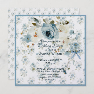 Wedding Shower in Blue Floral Kort