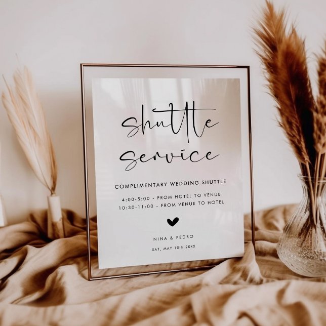 Wedding Shuttle Service Sign Poster (Skapare uppladdad)