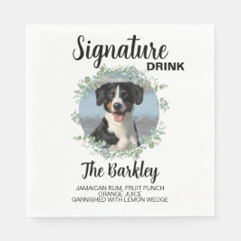 Wedding Signature Drink Dog Photo Pappersservett