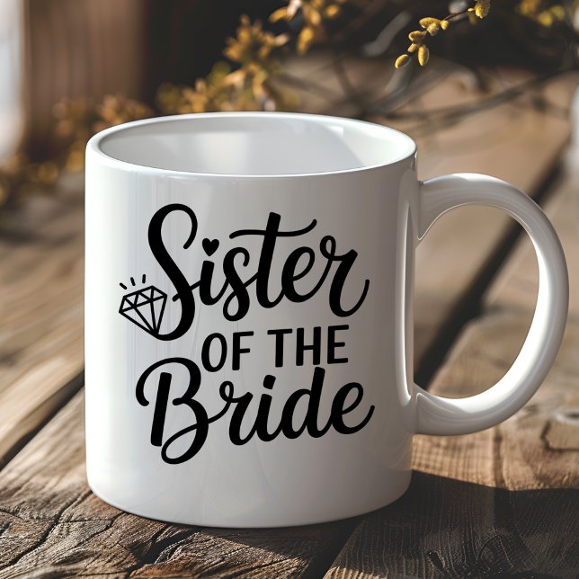 Wedding Sister of the Bride Squad Bachelorette Kaffemugg (Skapare uppladdad)