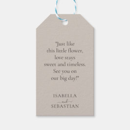 Wedding Soft Beige Lavender Touch Presentetikett