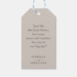 Wedding Soft Beige Lavender Touch Presentetikett