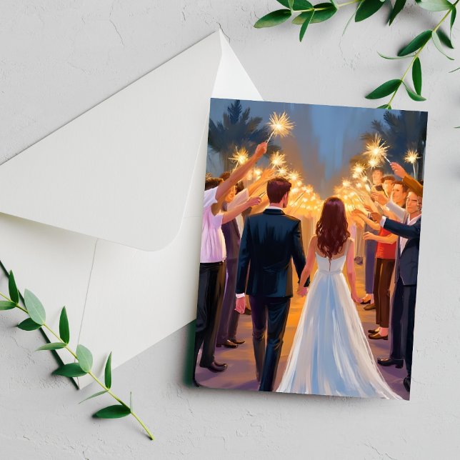 Wedding Sparklers | Marriage Celebration Card (Skapare uppladdad)