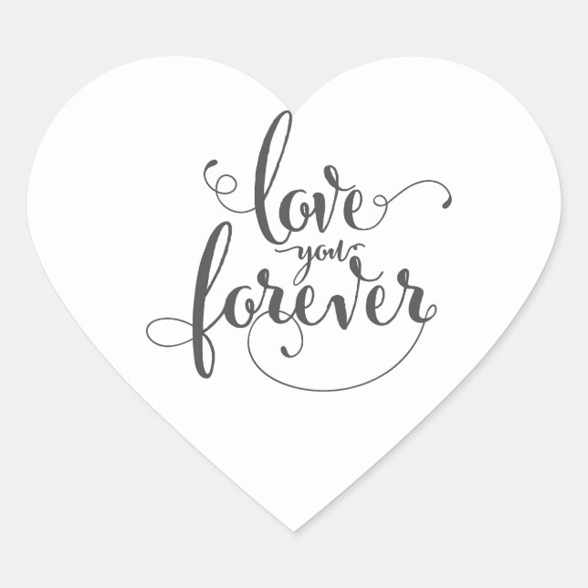 Wedding Stickers Hjärtformat Klistermärke (Framsida)