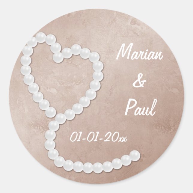Wedding Stickers Runt Klistermärke (Framsida)