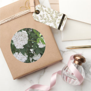 Wedding Stickers Söt White Mountain Laurel Runt Klistermärke