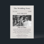 Wedding Story Newspaper Announcement Save the Date Spara Datumet<br><div class="desc">Wedding Story Newspaper Announcement Save the Date</div>