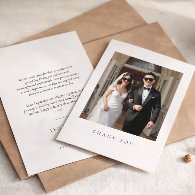 Wedding Sunglasses Photo Thank You Card Tack Kort (Sunglasses Couple photo thank you card)