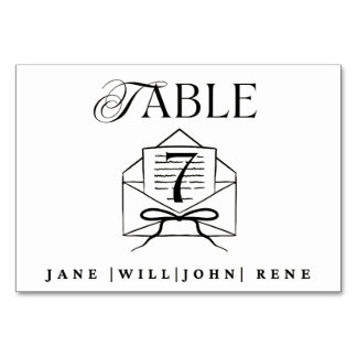 Wedding Table Number Card – Modern Minimalist Desi Bordsnummer