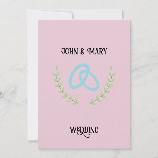 Wedding Tag  announcement  Inbjudningar (Framsida)