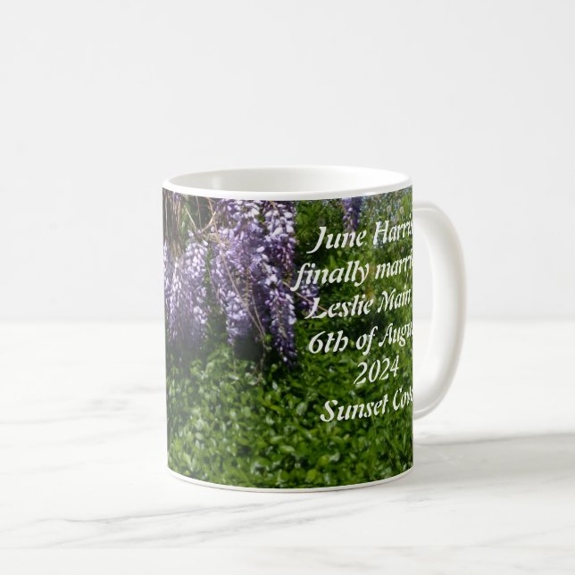 Wedding Thank You Gift Wisteria Violet Kaffemugg (Framsida höger)