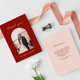 Wedding Thank You Photo Arch Terracotta Minimal Tack Kort