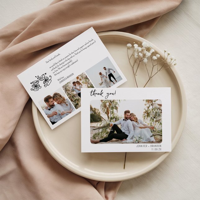 Wedding thank you whimsical tack kort (Skapare uppladdad)