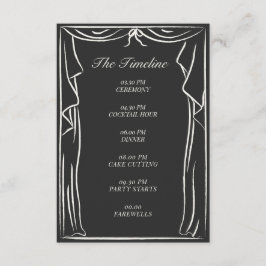 Wedding Timeline Illustrated Curtain Tilläggskort