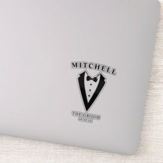 Wedding Tuxedo Personalized The Groom Klistermärken