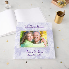 Wedding Vow Renewal With Pearl Frame Gästböcker