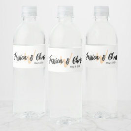 Wedding Water Bottle Label 015 Vattenflaska Etikett
