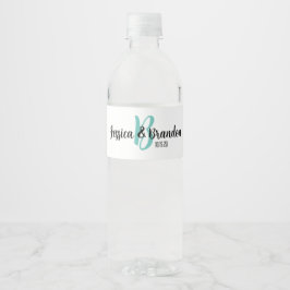Wedding Water Bottle Sticker WW-006v1 Vattenflaska Etikett