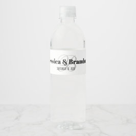 Wedding Water Bottle Sticker WW-044v1 Vattenflaska Etikett