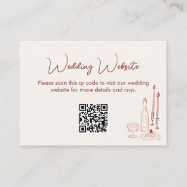 Wedding Website QR Code Tilläggskort