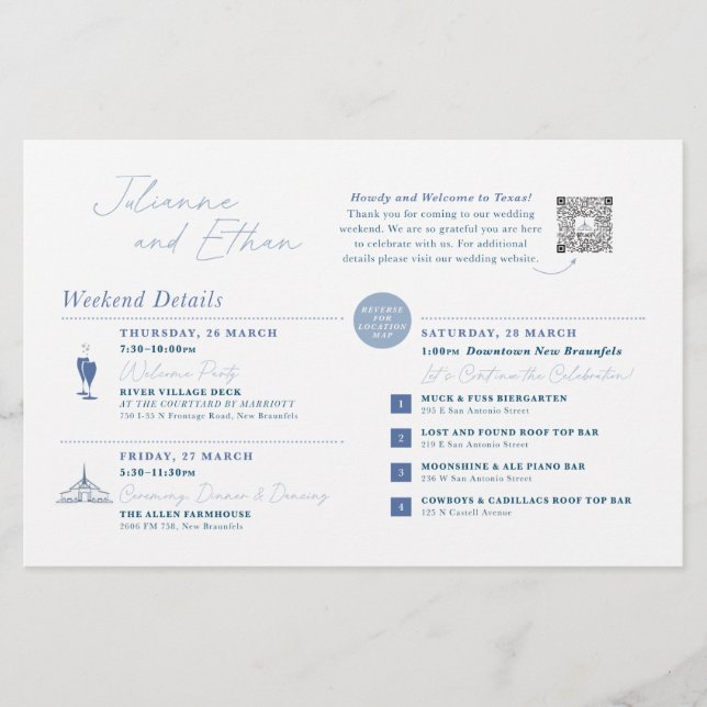 Wedding Weekend Welcome Map CUSTOM FOR CHRISTINE (Framsida)