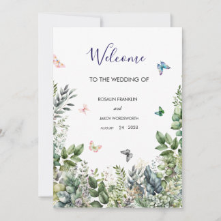  wedding Welcome Sign Julkort