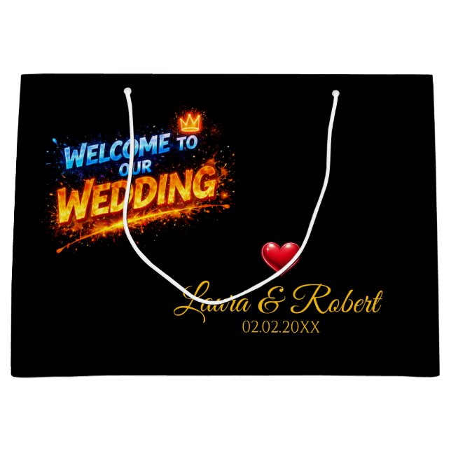 Wedding Welcome Sign – Personalized Names & Date (Framsidan)