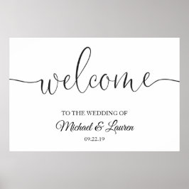 Wedding Welcome Sign Poster Board Entrance Script
