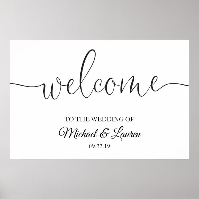Wedding Welcome Sign Poster Board Entrance Script (Framsidan)