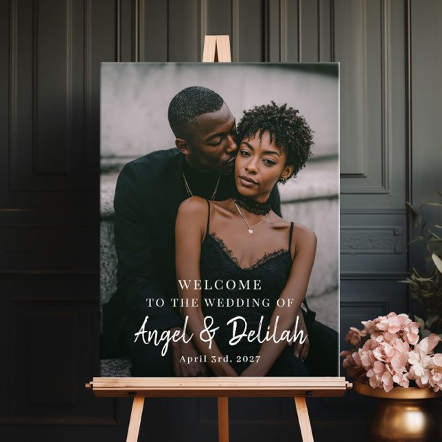 Wedding Welcome Sign Poster with Photo (Skapare uppladdad)